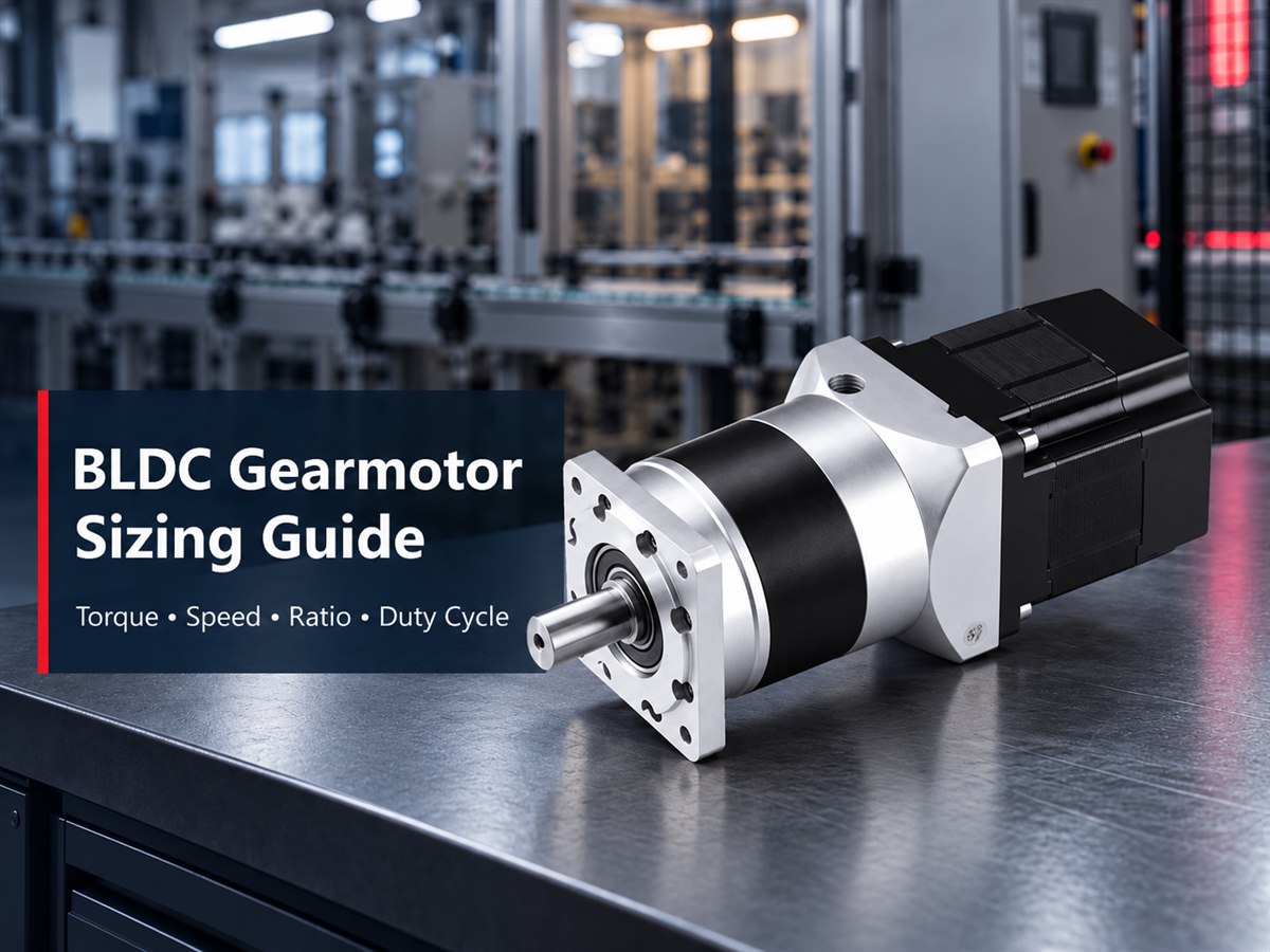 How to Size a BLDC Gearmotor: Torque, Speed, Ratio, and Duty Cycle